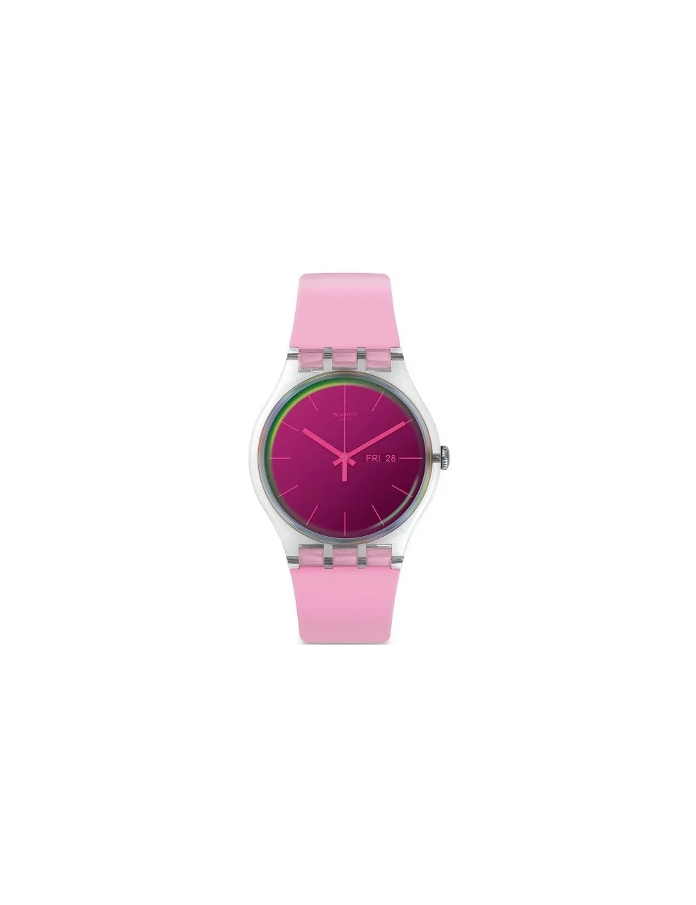 Orologio Swatch donna Polarose quarzo silicone rosa